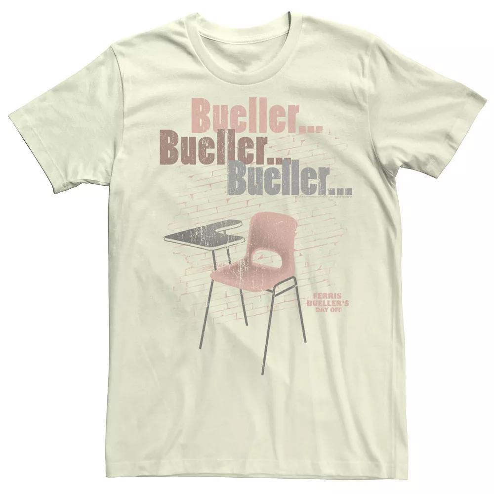 Men's Ferris Bueller's Day Off Empty Desk Tee, Size: Medium, Natural Product Image