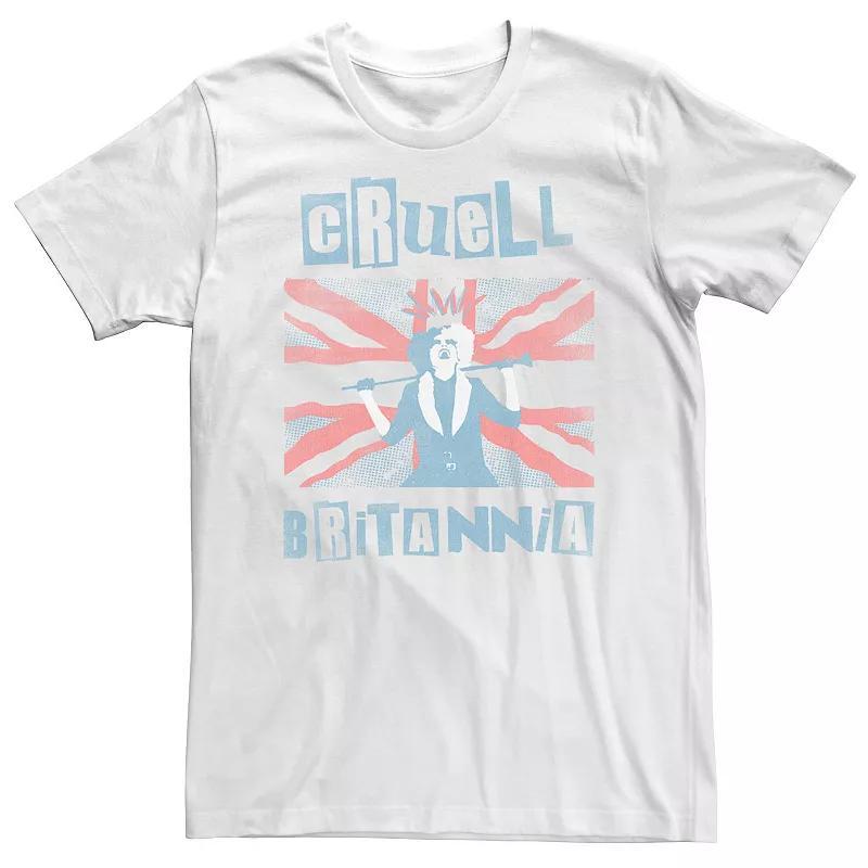 Big & Tall Disney Cruella Cruell Britannia Tee, Men's, Size: 5XL, White Product Image