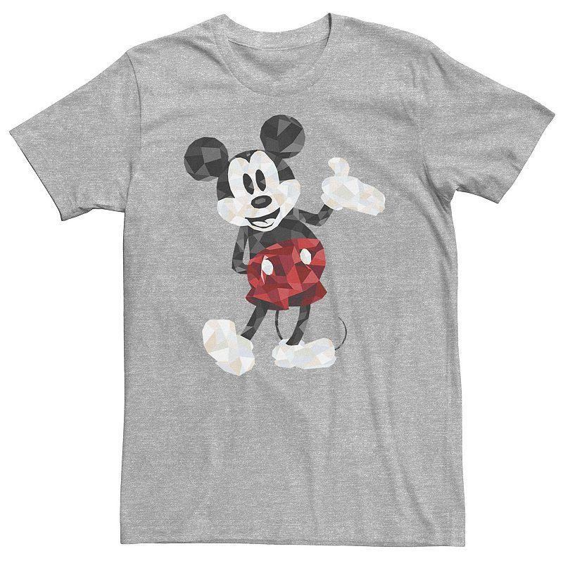 Big & Tall Disney Mickey Mouse Poly Mickey Portrait Tee, Men's, Size: 3XL, Athletic Grey Product Image