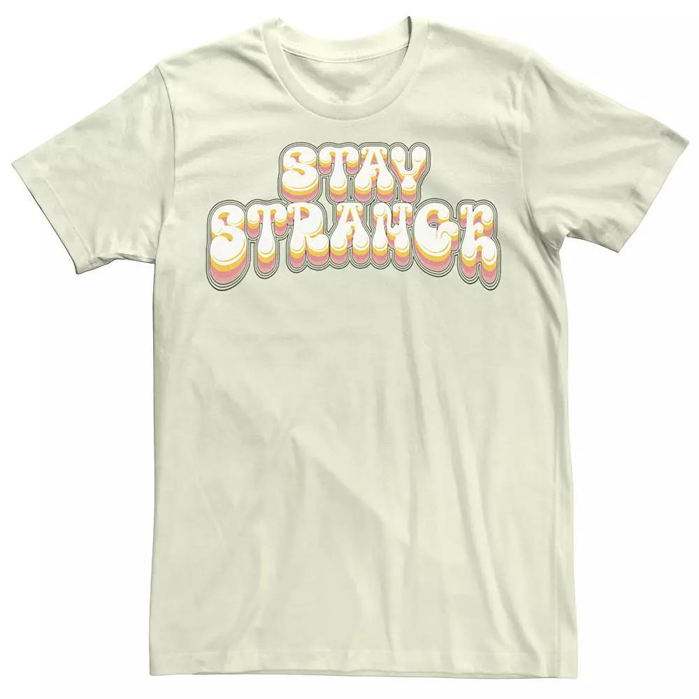 Men's Stay Strange Retro Style Font Tee, Size: Medium, Natural Product Image