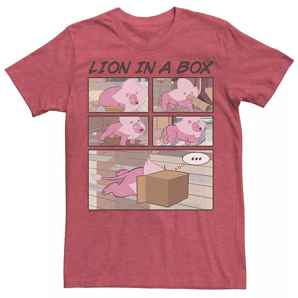 Men's Cartoon Network Steven Universe Lion In A Box Comic Strip Tee, Size: Medium, Royal Grey Product Image