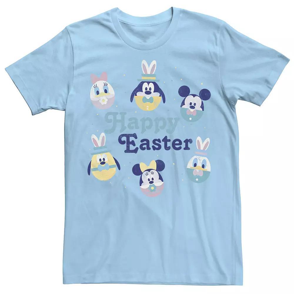 Disney's Mickey & Friends Men's Happy Easter Eggs Tee, Size: Large, Light Blue Product Image