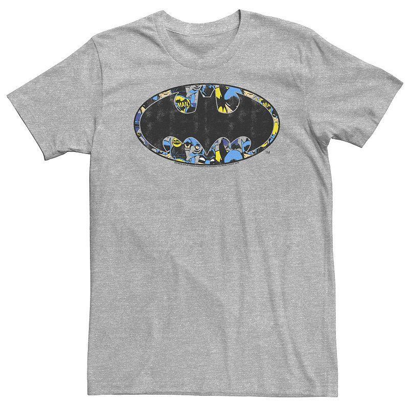 Big & Tall DC Comics Batman Logo Comic Fill Tee, Men's, Size: 3XL, Athletic Grey Product Image
