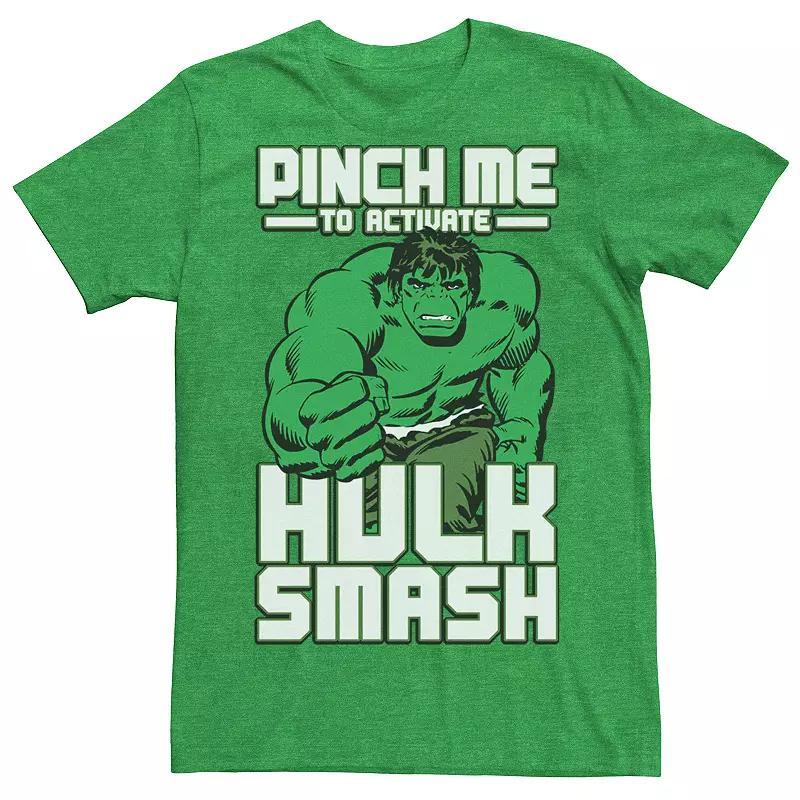 Men's Marvel Hulk Smash Pinch St. Patricks Tee, Size: Small, Kelly Grey Product Image
