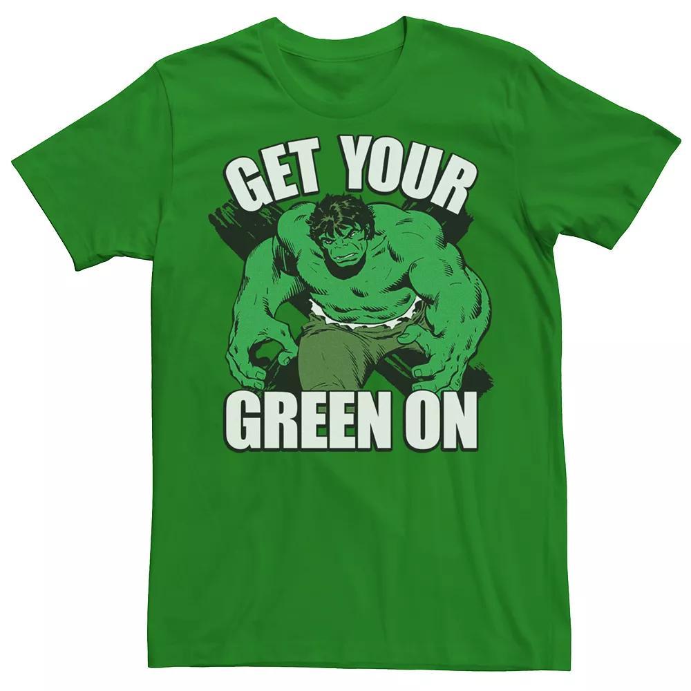 Men's Marvel Hulk Get Your Green On St. Patricks Tee, Size: XL, Kelly Product Image