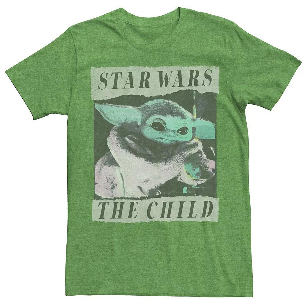 Men's Star Wars The Mandalorian The Child Ripped Poster Tee, Size: XXL, Red Grey Product Image