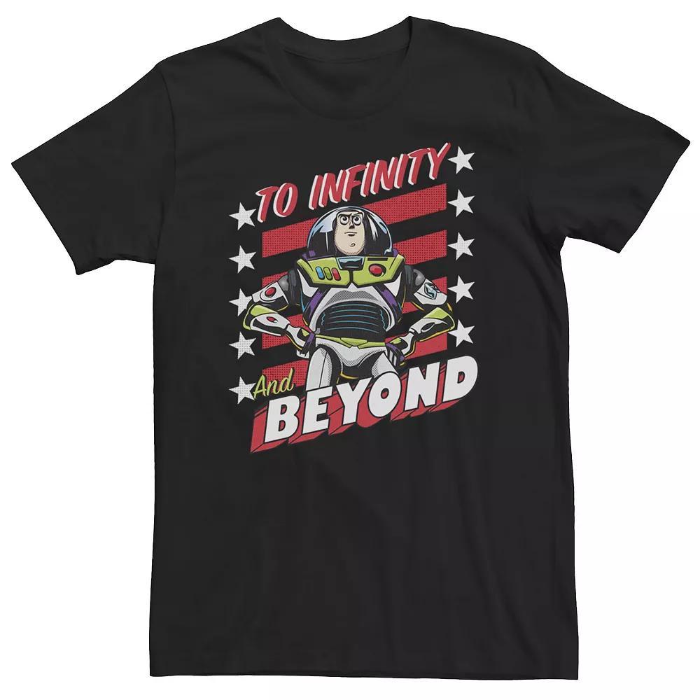 Big & Tall Disney / Pixar Toy Story Buzz Lightyear "To Infinity And Beyond" Poster Tee, Men's, Size: 4XL, Black Product Image