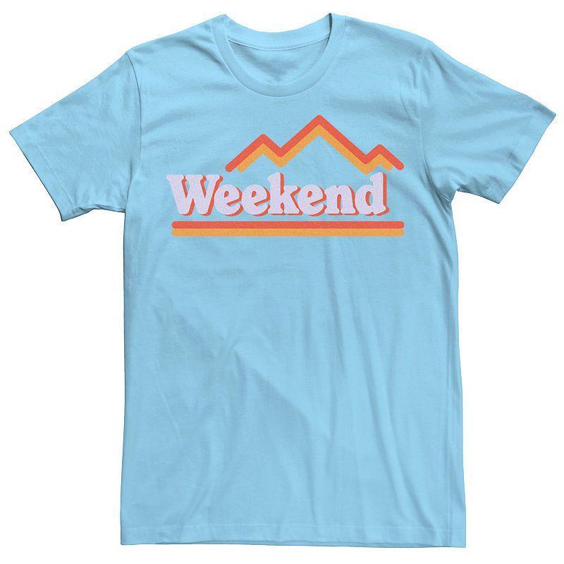 Men's Weekend Bicolor Lines Tee, Size: XXL, Light Blue Product Image