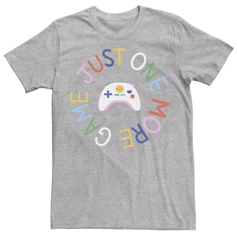 Men's Just One More Game Circled Text Controller Tee, Size: XL, Athletic Grey Product Image