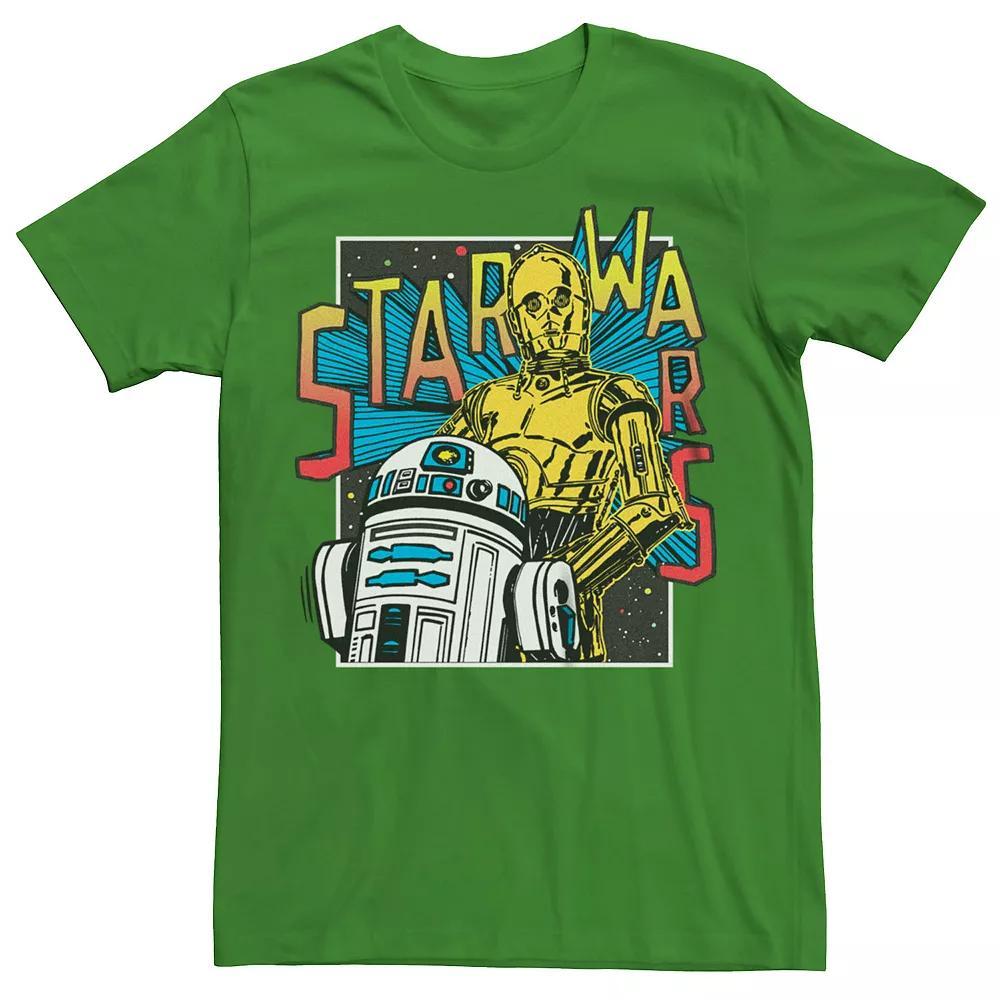 Men's Star Wars C-3PO And R2-D2 Droids Graphic Tee, Size: XXL, Kelly Product Image