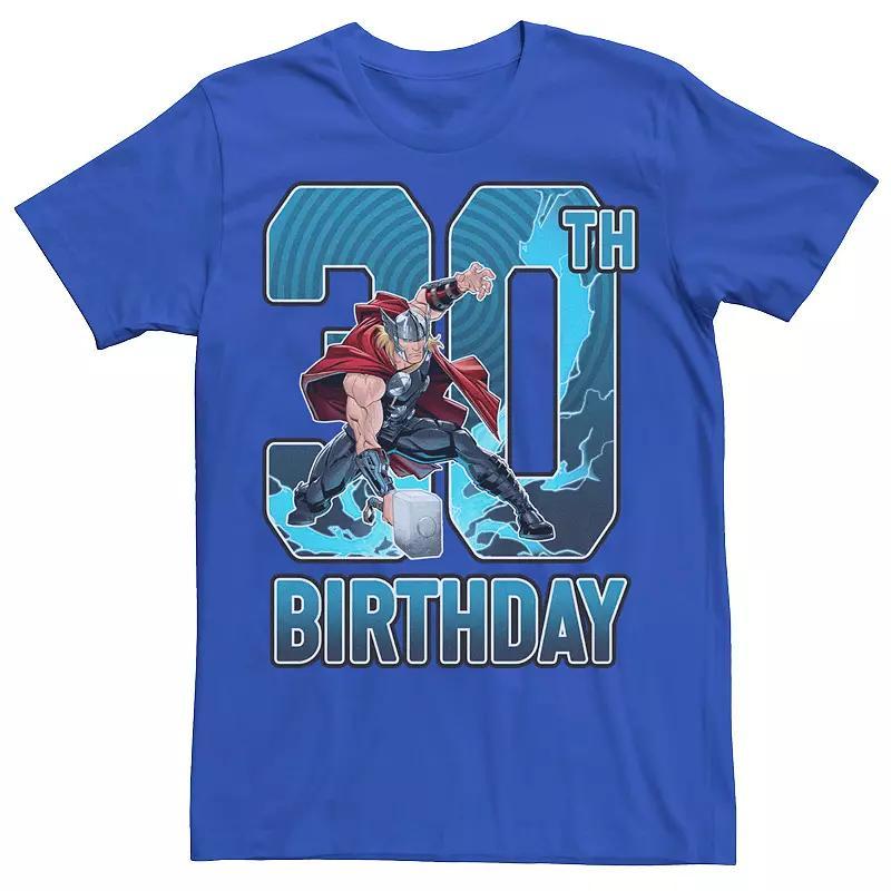 Men's Marvel Thor Hammer 30th Birthday Graphic Tee, Size: Large, Royal Product Image