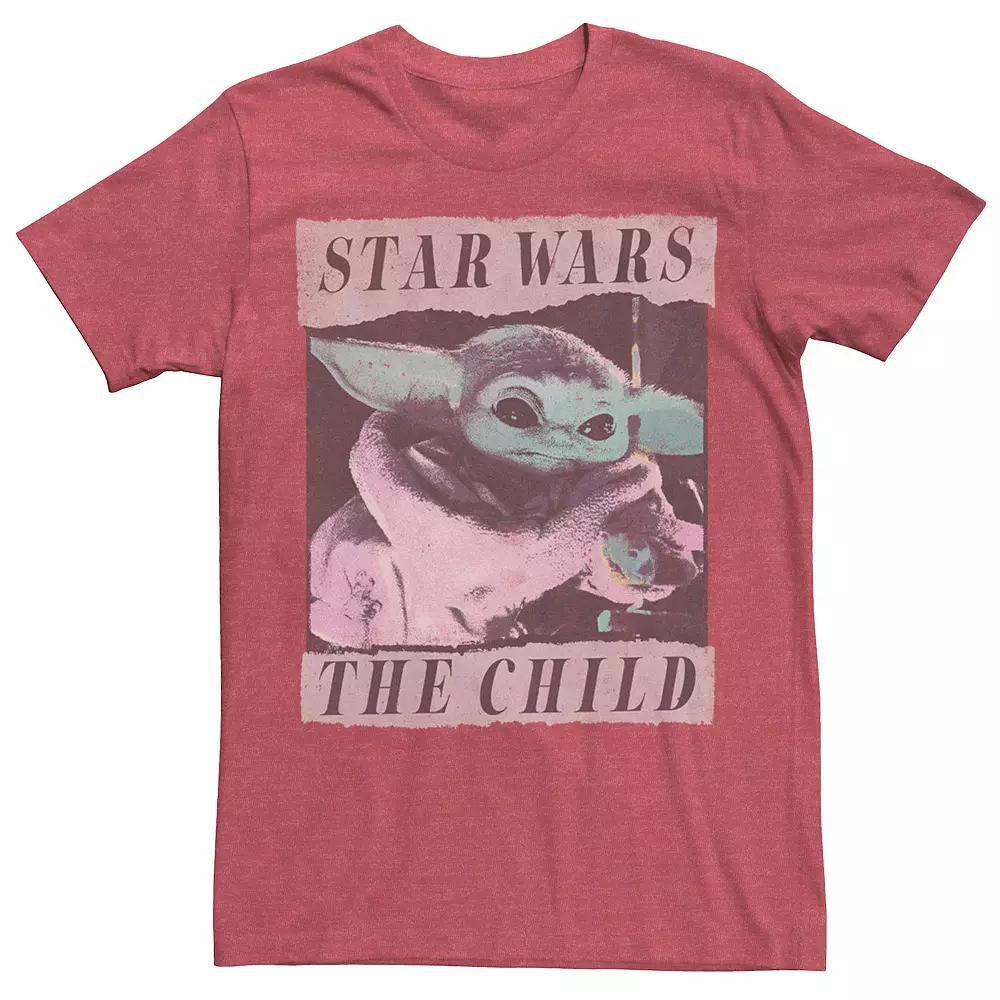 Men's Star Wars The Mandalorian The Child Ripped Poster Tee, Size: XXL, Red Grey Product Image