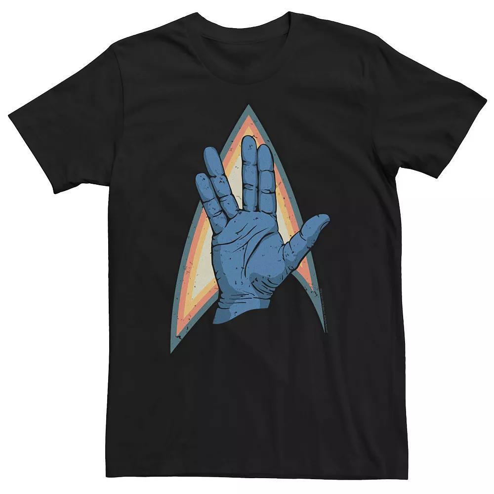 Big & Tall Star Trek: The Original Series Live Long & Prosper Hand Gesture Logo Graphic Tee, Men's, Size: 4XL Tall, Black Product Image