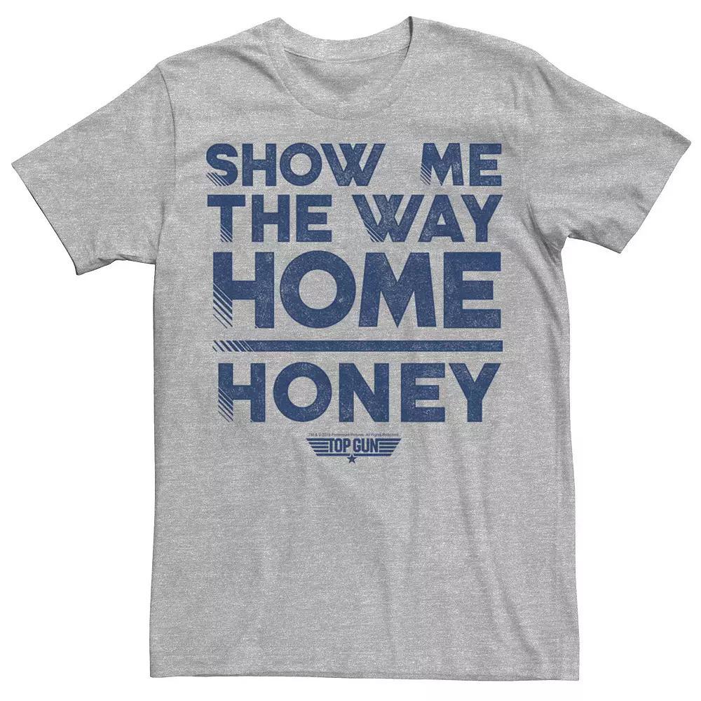 Men's Top Gun Show Me The Way Home Honey Tee, Size: Large, Athletic Grey Product Image