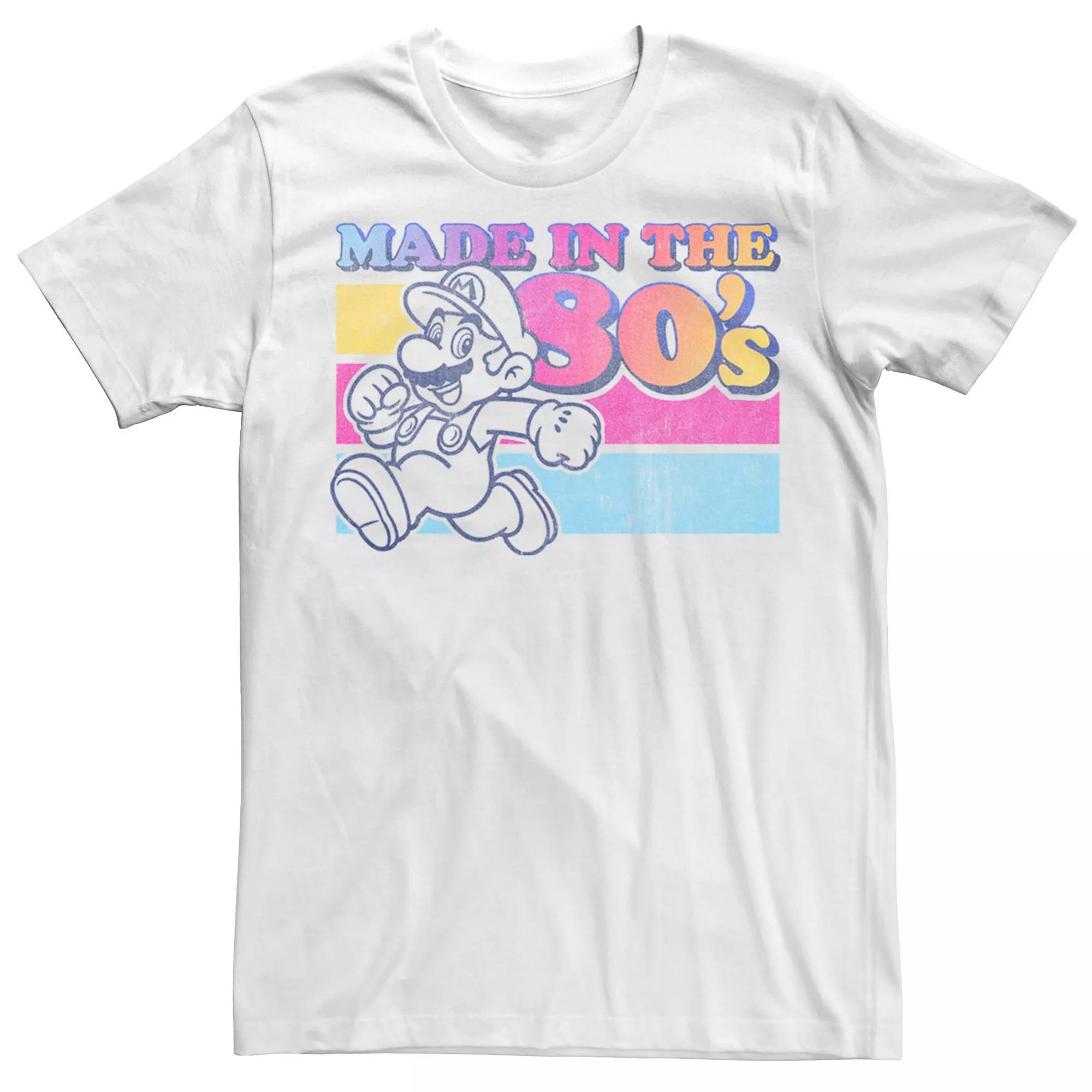 Men's Nintendo Super Mario Made In The 80's Tee, Size: XXL, White Product Image