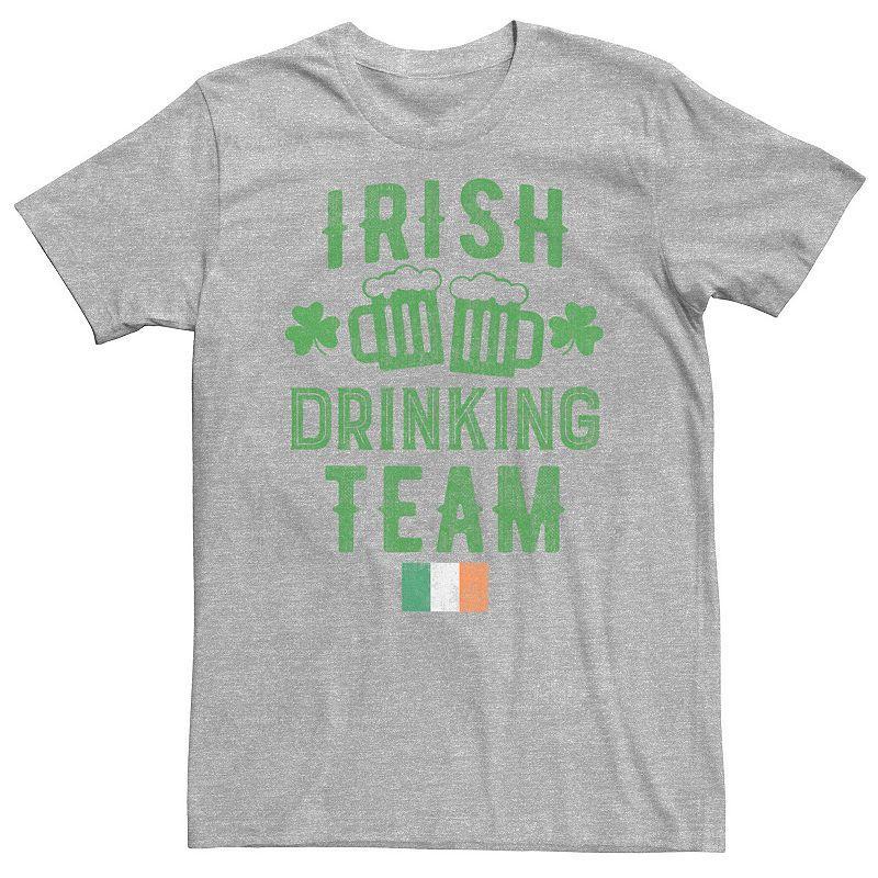 Mens Irish Drinking Team Beer Mug Cheers St. Paddys Tee Athletic Grey Product Image