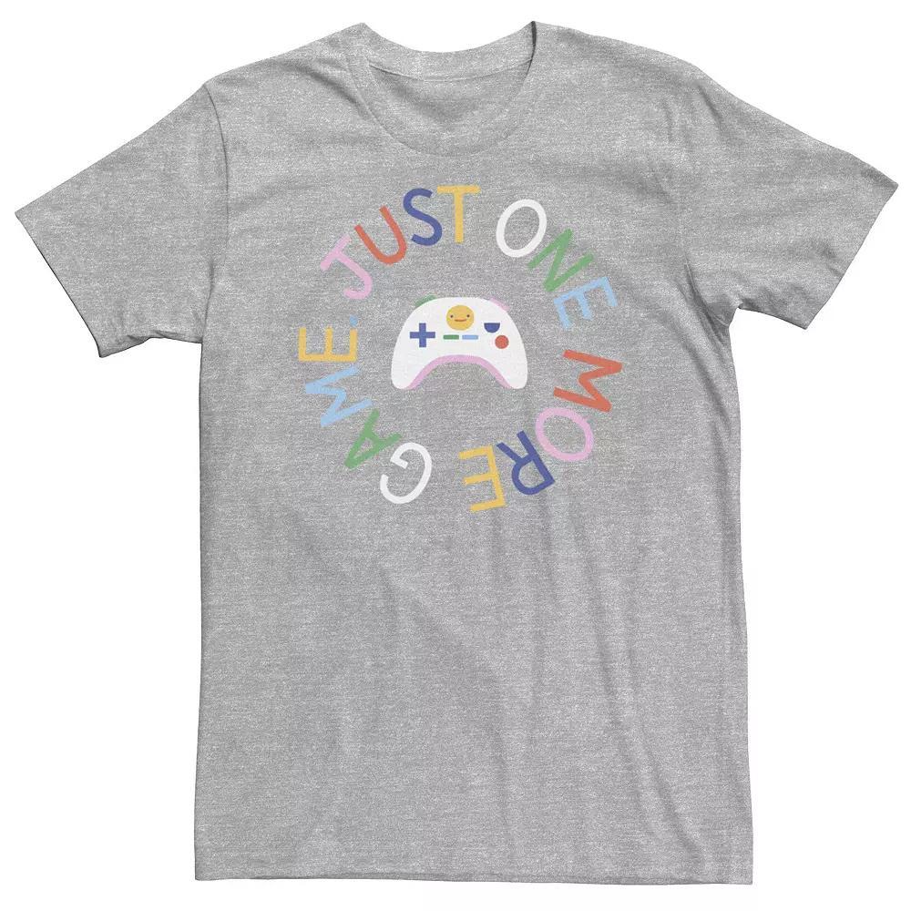 Big & Tall Game Center Control Colorful Text Tee, Men's, Size: 4XL, Athletic Grey Product Image
