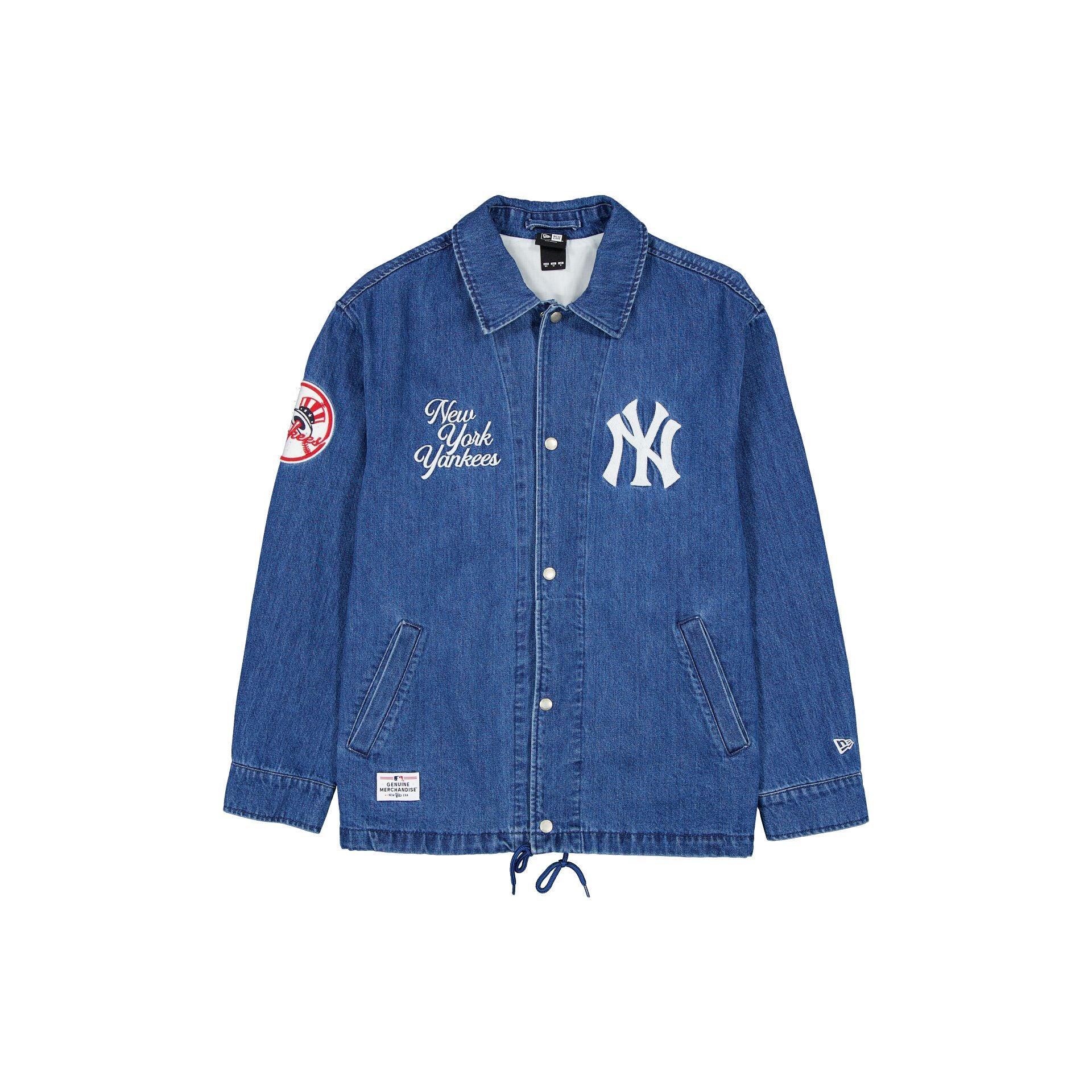 New York Yankees Denim Coach's Jacket Male Product Image