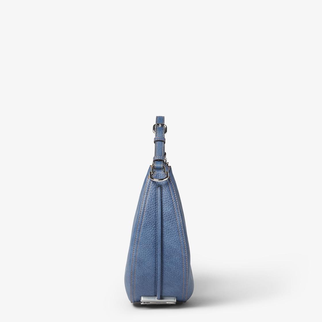 Fendigraphy SmallDenim-effect blue leather bag Product Image