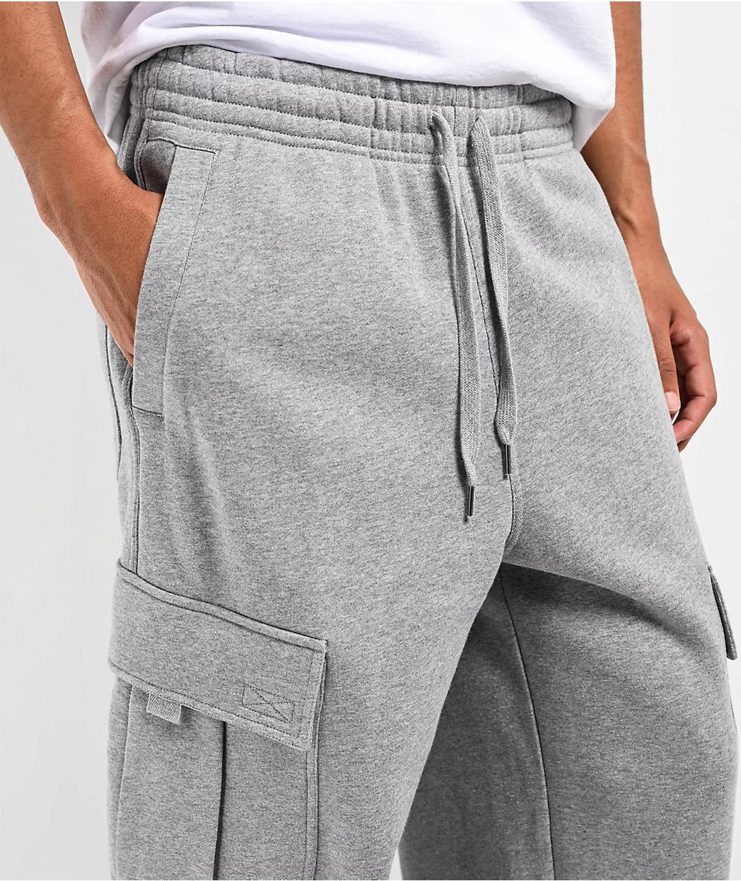 Ninth Hall Fundamentals Stash Grey Baggy Cargo Sweatpants Product Image
