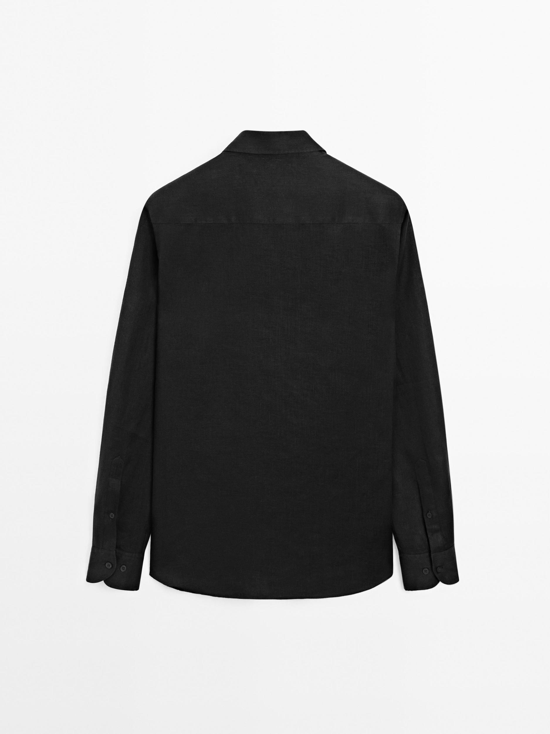 100% linen slim fit shirt Product Image