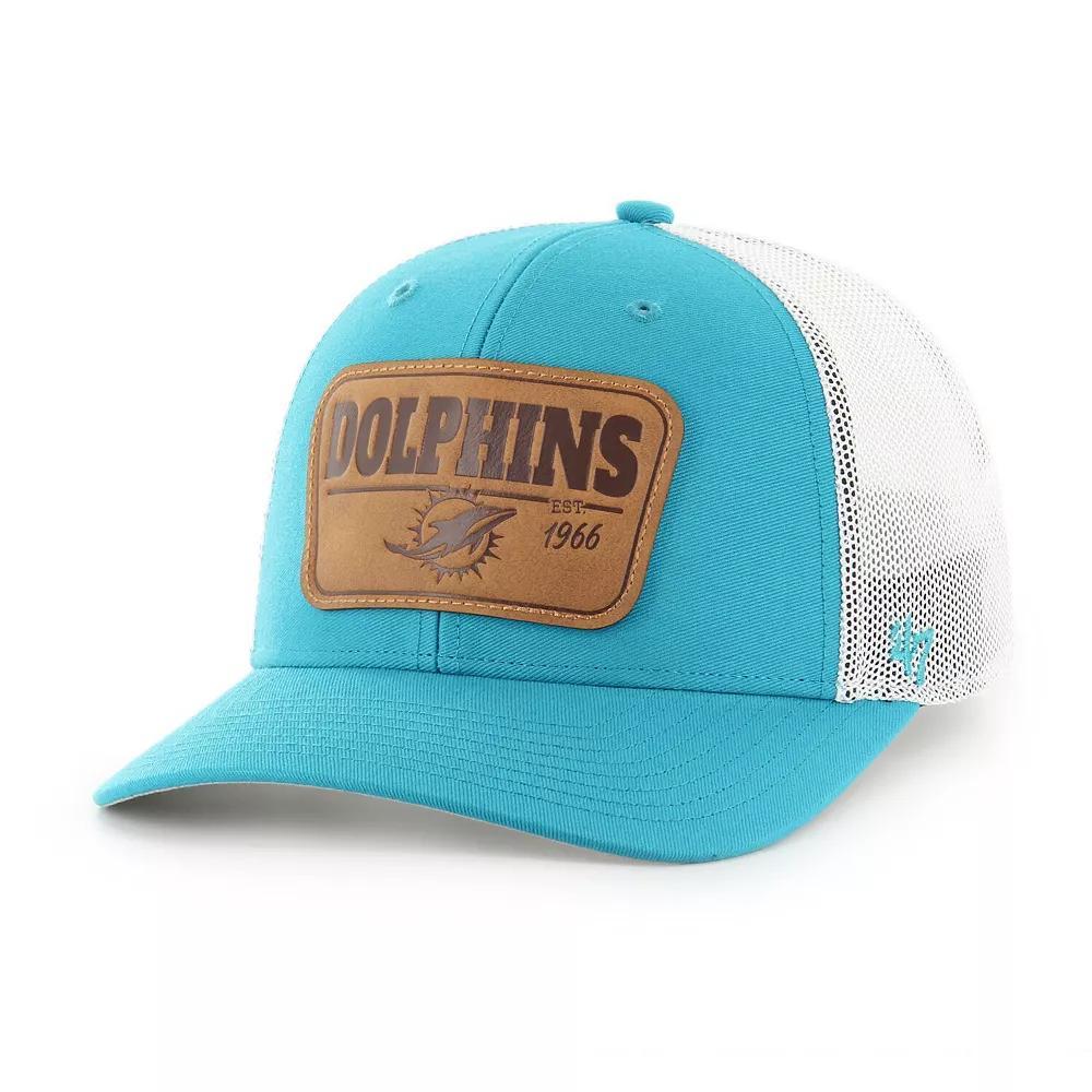 Men's '47 Aqua/White Miami Dolphins Thrash Trophy Flex Hat, Size: Medium/Large, Turquoise A Product Image