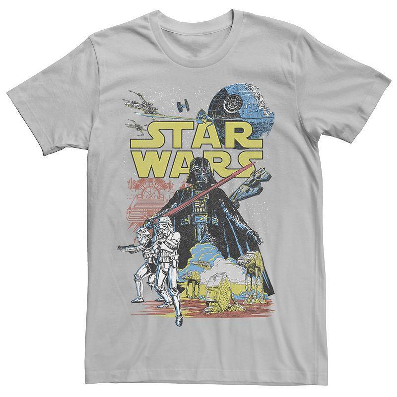 Men's Star Wars Rebel Classic Poster Graphic Tee, Size: Large, Navy Grey Product Image