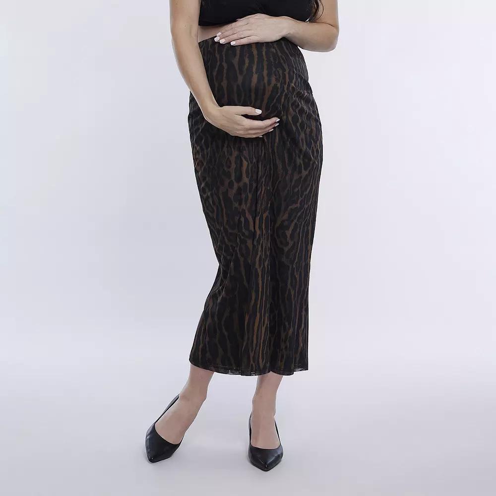 Maternity Motherhood® Maxi Skirt, Women's, Size: Medium-Mat, Animal Mesh Product Image