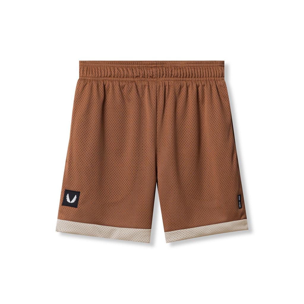 0795. SilverPlus™ Mesh Reversible Short  - Rust/Beige Product Image