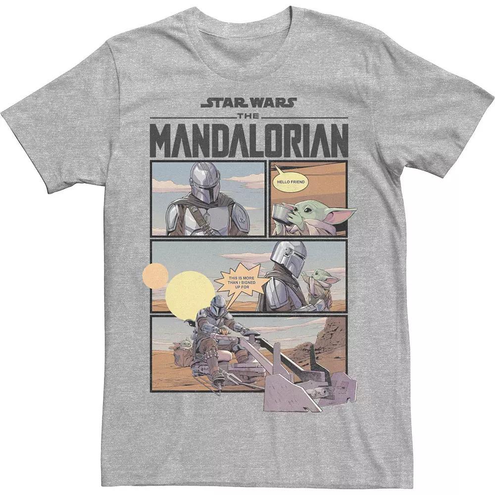 Men's Star Wars The Madolorian Mando Comic Boxed Up Tee, Size: Medium, Athletic Grey Product Image