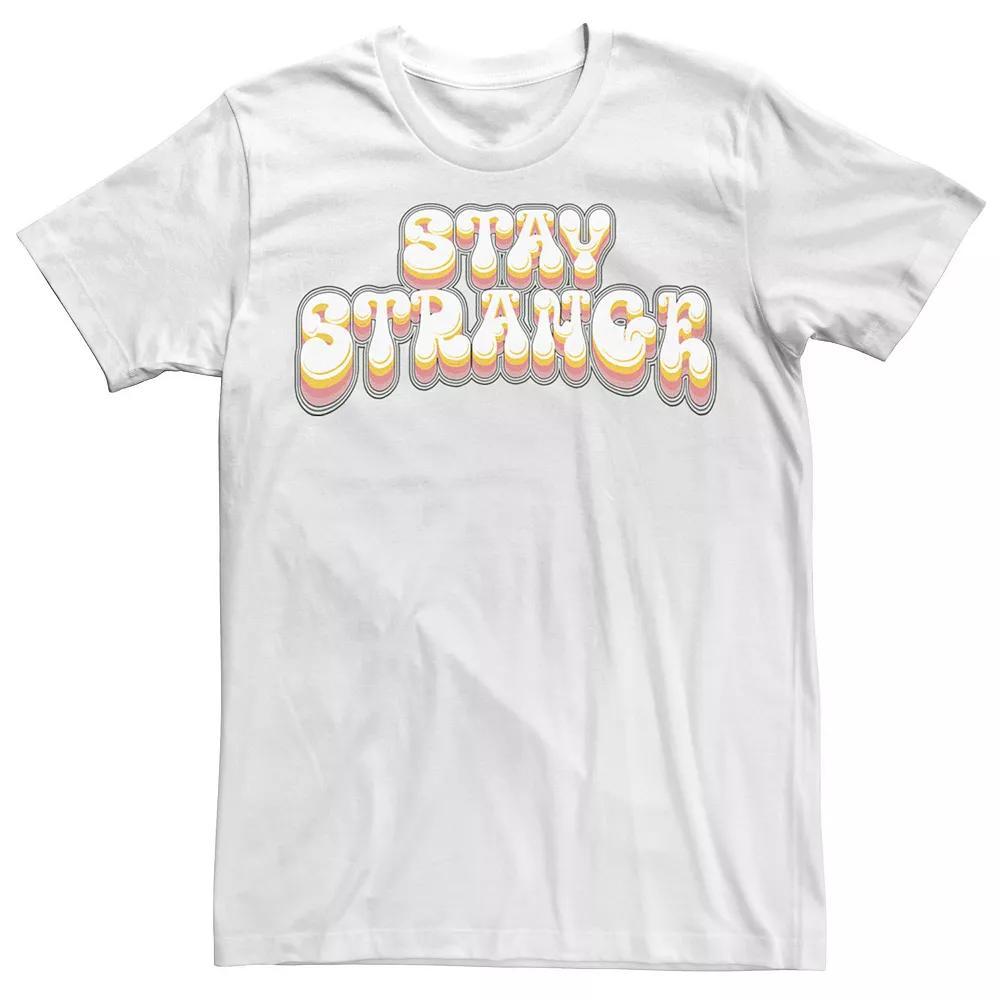 Men's Stay Strange Retro Style Font Tee, Size: Medium, Natural Product Image