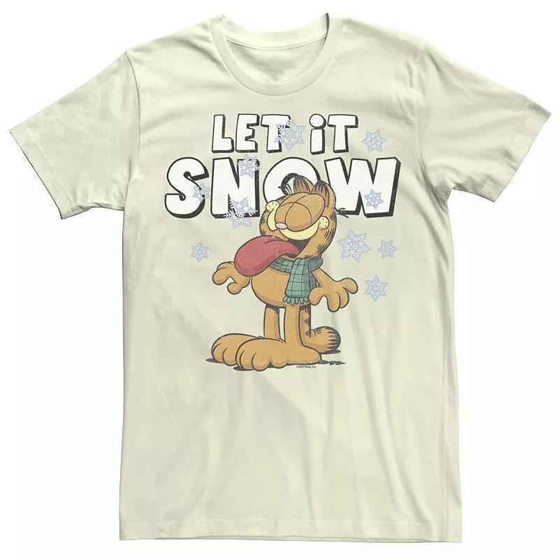 Mens Garfield Let It Snow Text Graphic Tee Product Image