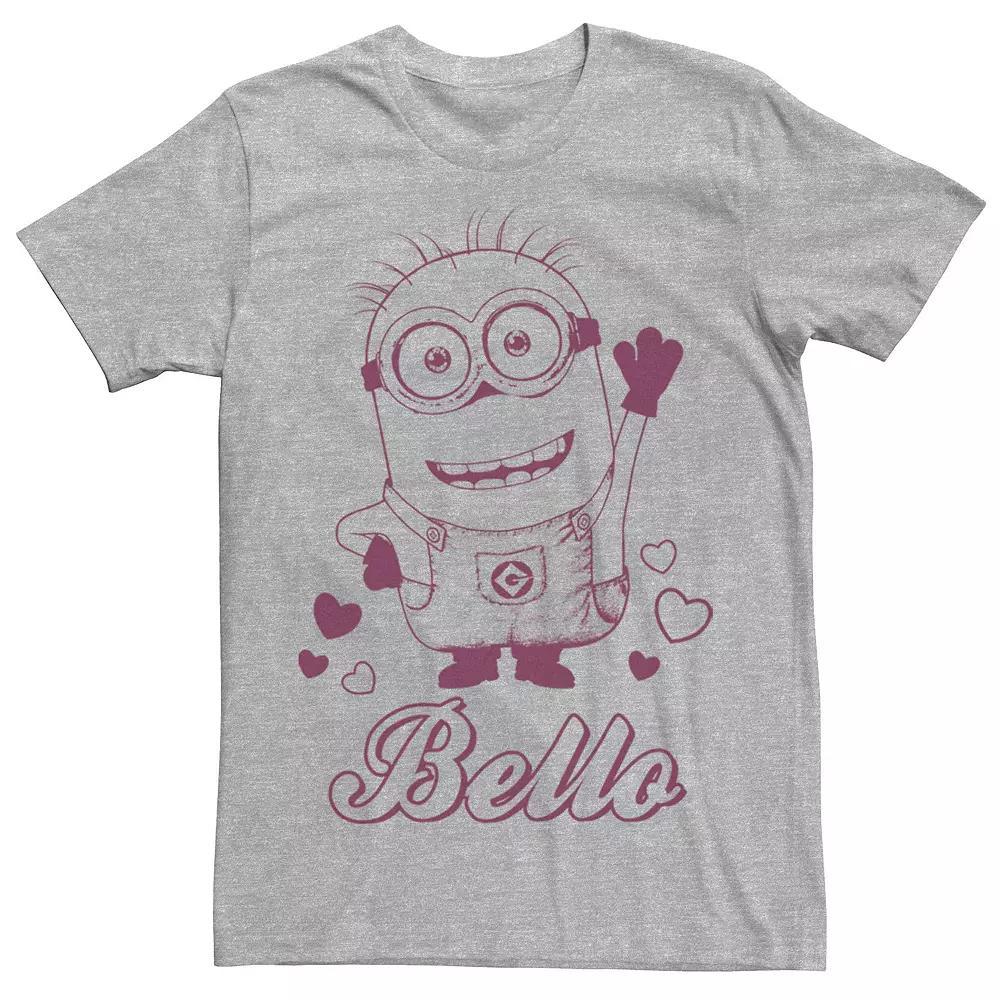Men's Despicable Me Minions Phil Says Bello Tee, Size: Small, Athletic Grey Product Image