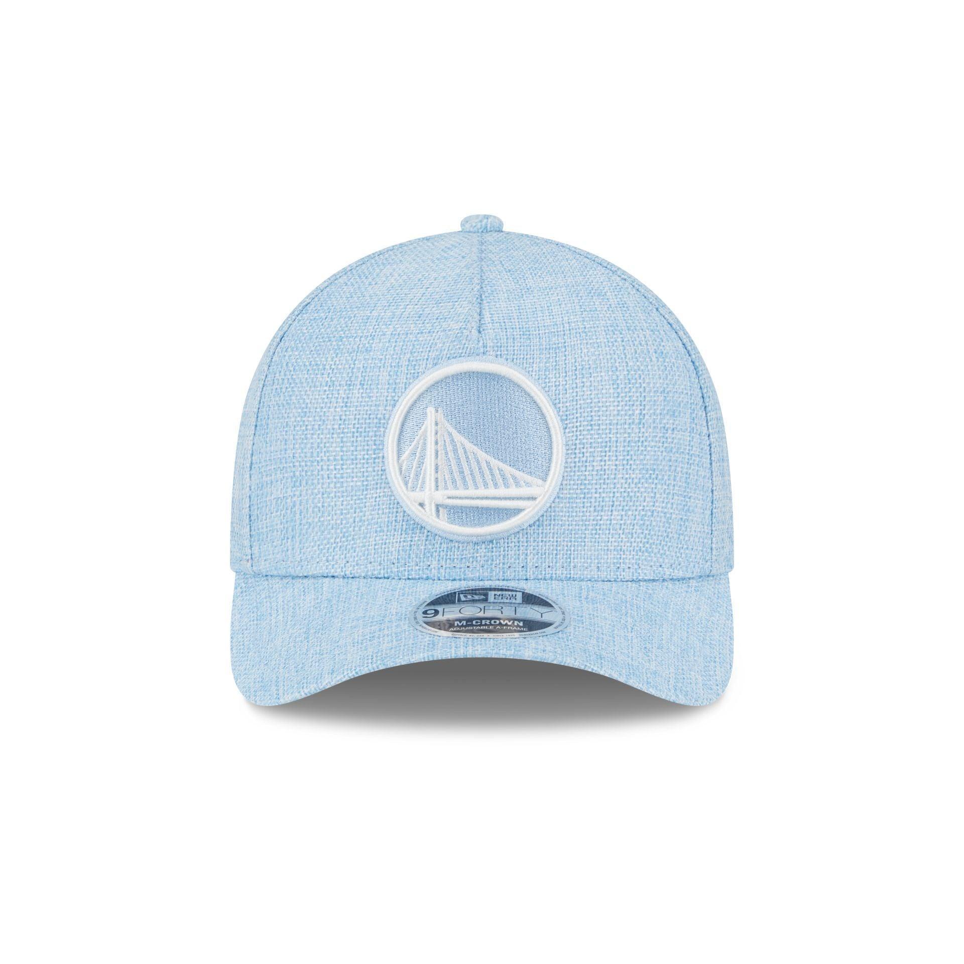 Golden State Warriors Cotton Weaver Blue 9FORTY M-Crown A-Frame Snapback Hat Male Product Image