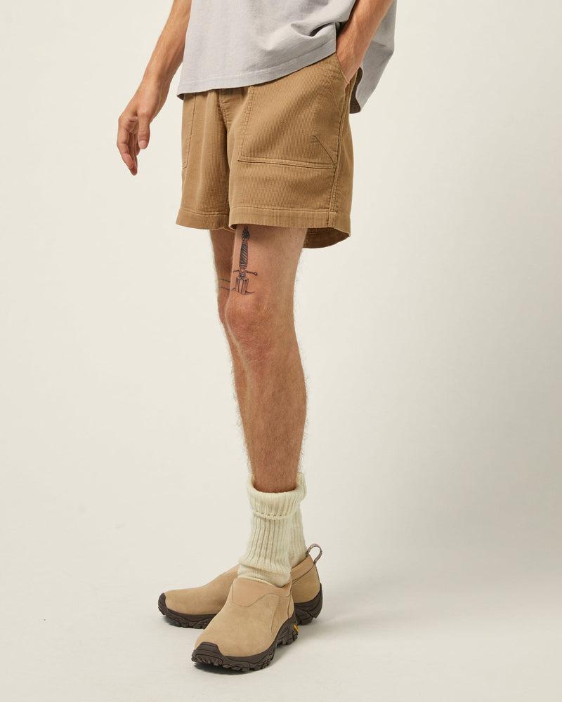 Bedford Cord Camp Pocket Shorts - Khaki Product Image