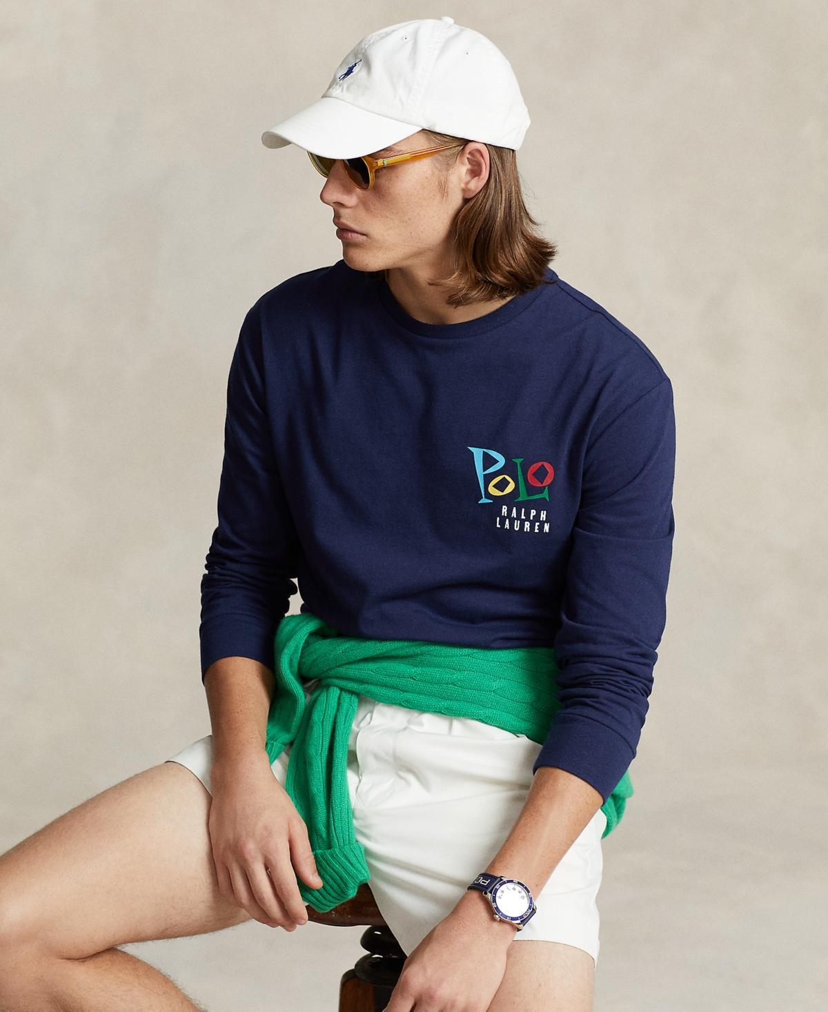 Mens Polo Long-Sleeve T-Shirt Product Image