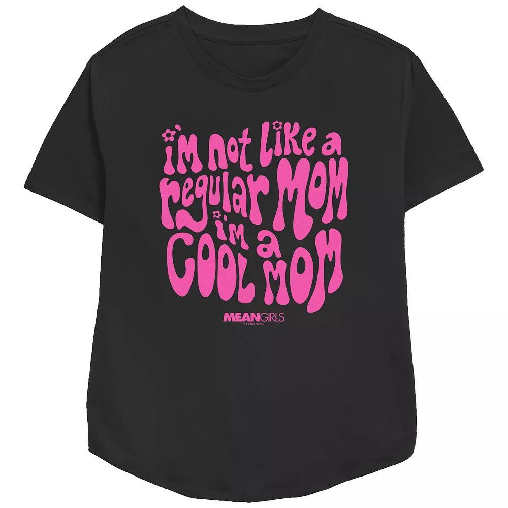 Women's Groovy Mama Relaxed Fit Graphic Tee, Size: Medium, Black Product Image