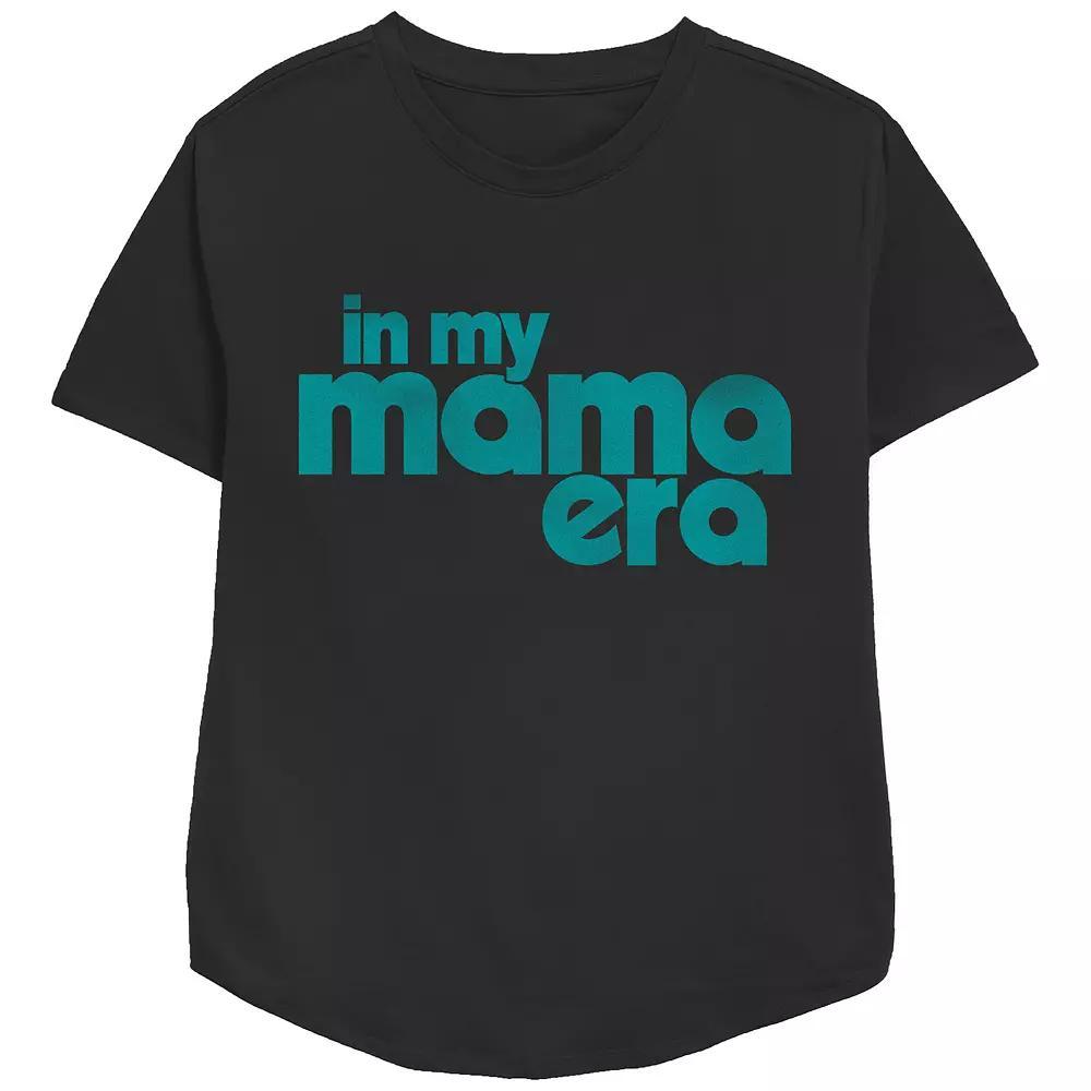 Women's In My Mama Era Relaxed Fit Graphic Tee, Size: XS, Black Product Image