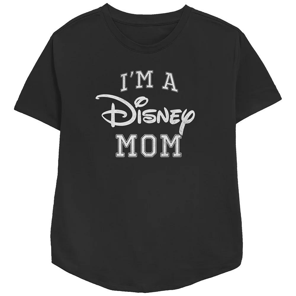 Disney Womens Im A Mom Collegiate Relaxed Fit Graphic Tee, Girls Product Image