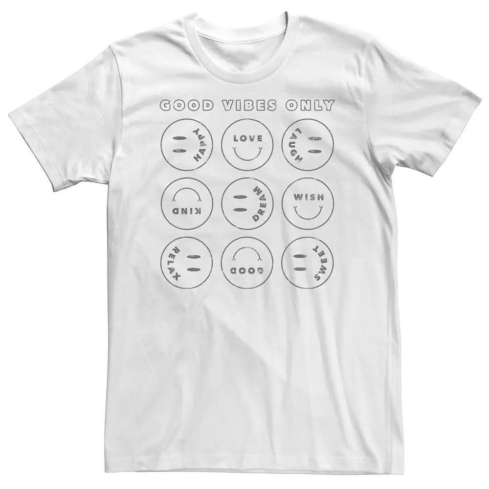Big & Tall Trendy Good Smile Tee, Men's, Size: 3XL Tall, White Product Image