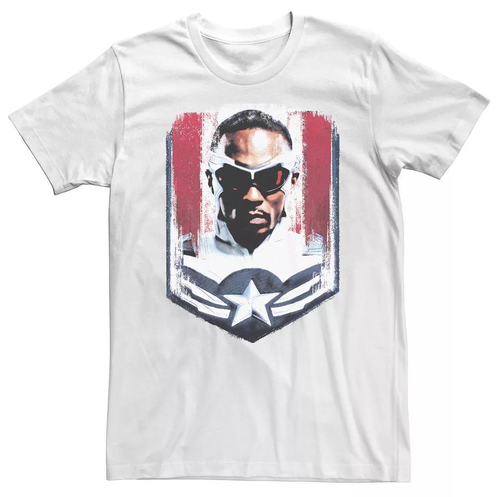 Big & Tall Marvel The Falcon And The Winter Soldier Sam Captain America Portrait Tee, Men's, Size: 3XL, White Product Image