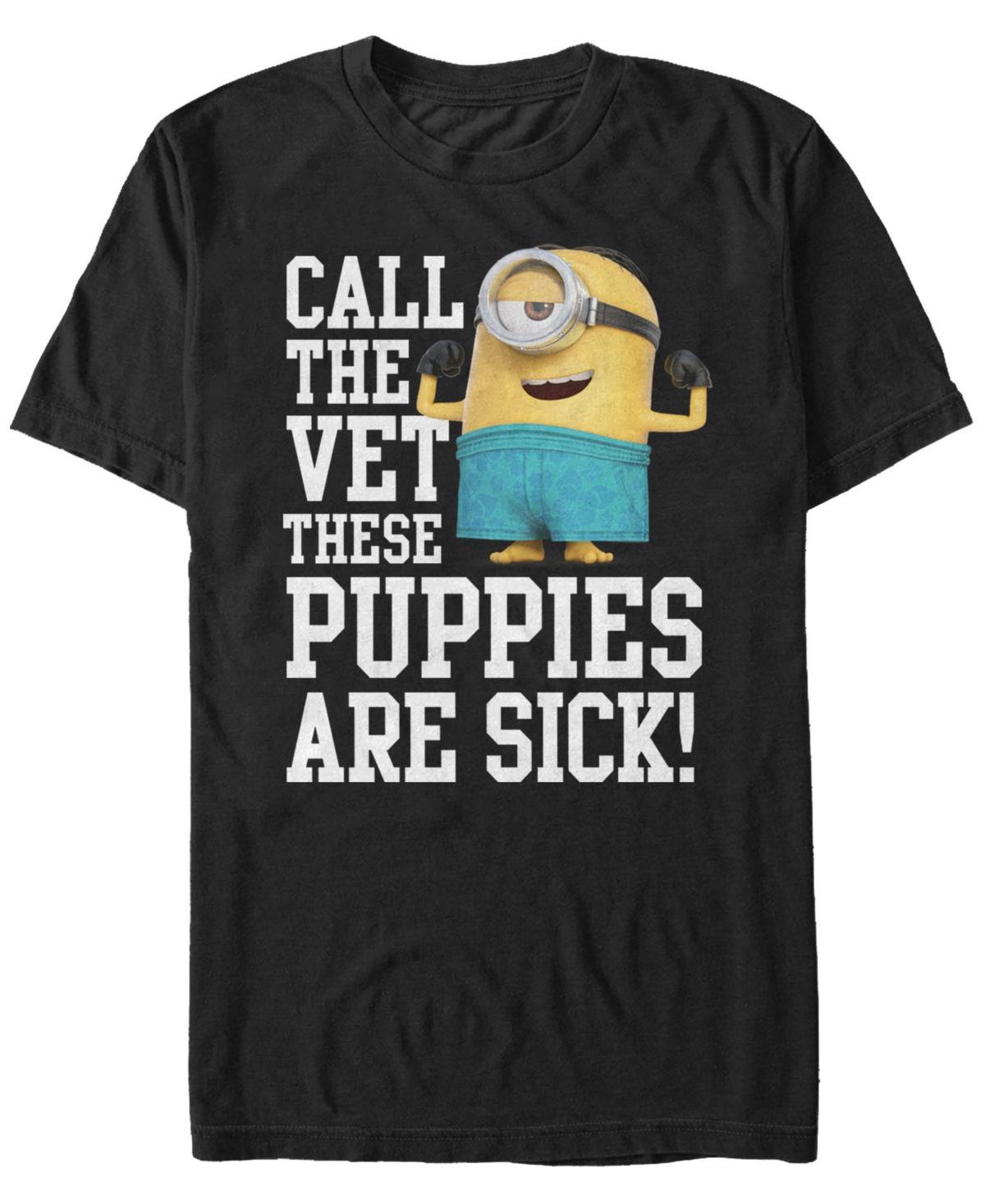 Men's Minions Sick Puppies Tee, Size: Medium, Black Product Image