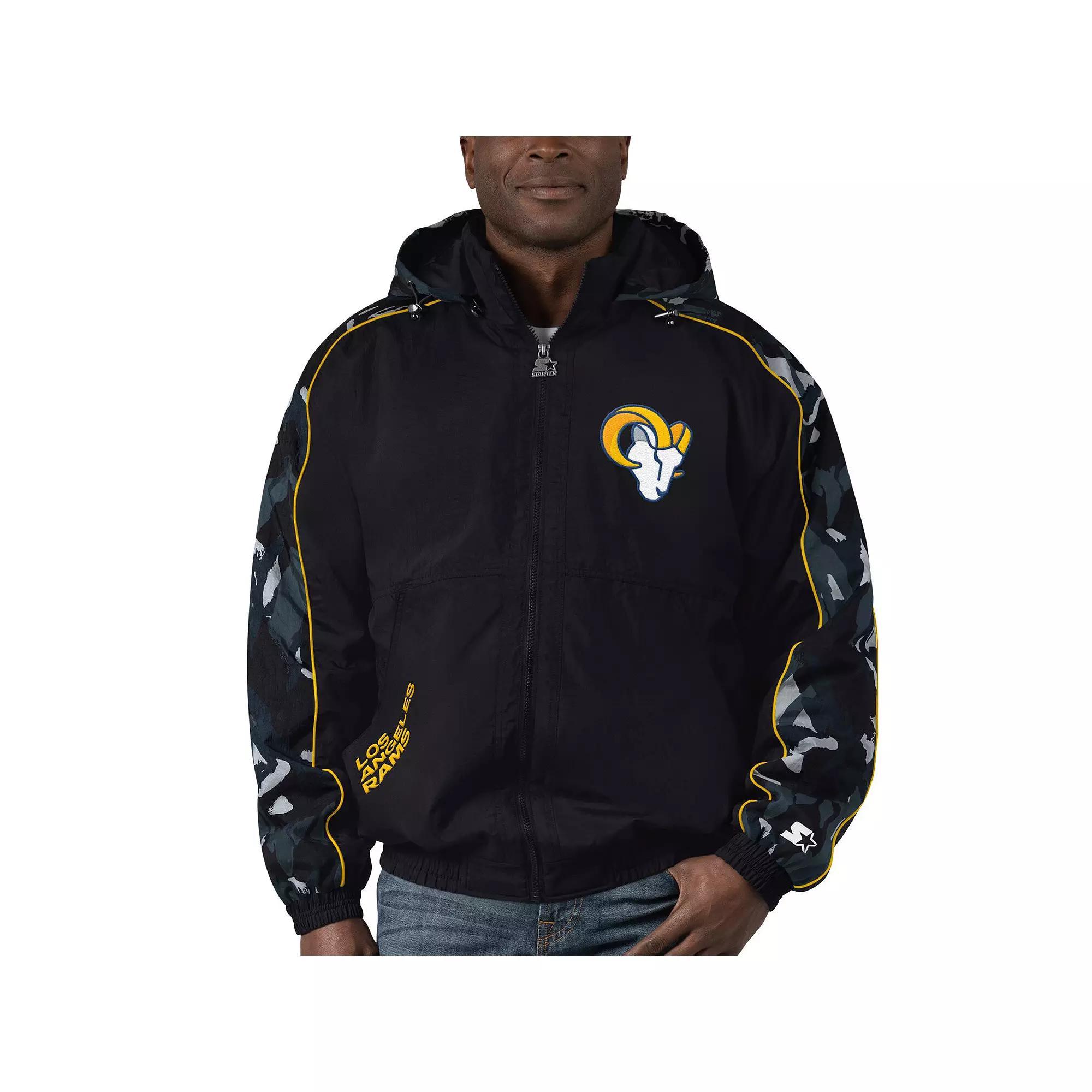 Mens Starter Los Angeles Rams Thursday Night Gridiron Full-Zip Hoodie Product Image