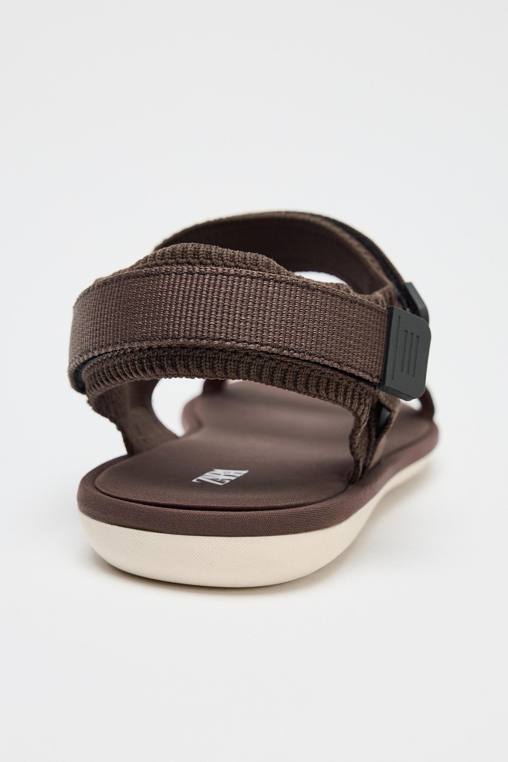 SANDALS WITH ADHESIVE STRAPS Product Image
