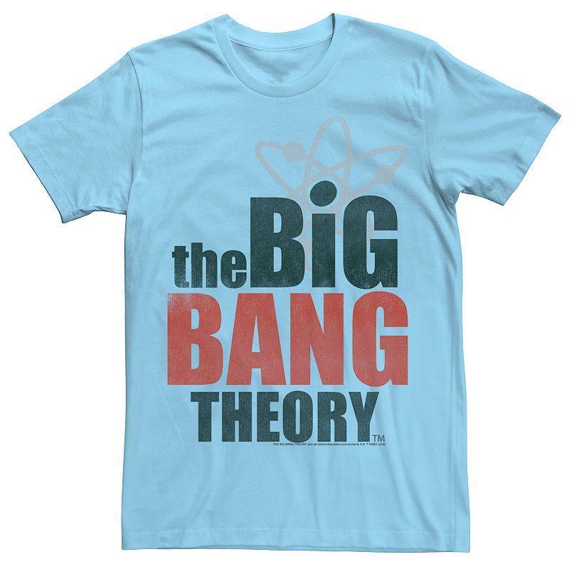 Men's The Big Bang Theory Logo Stack Tee, Size: Small, Light Blue Product Image