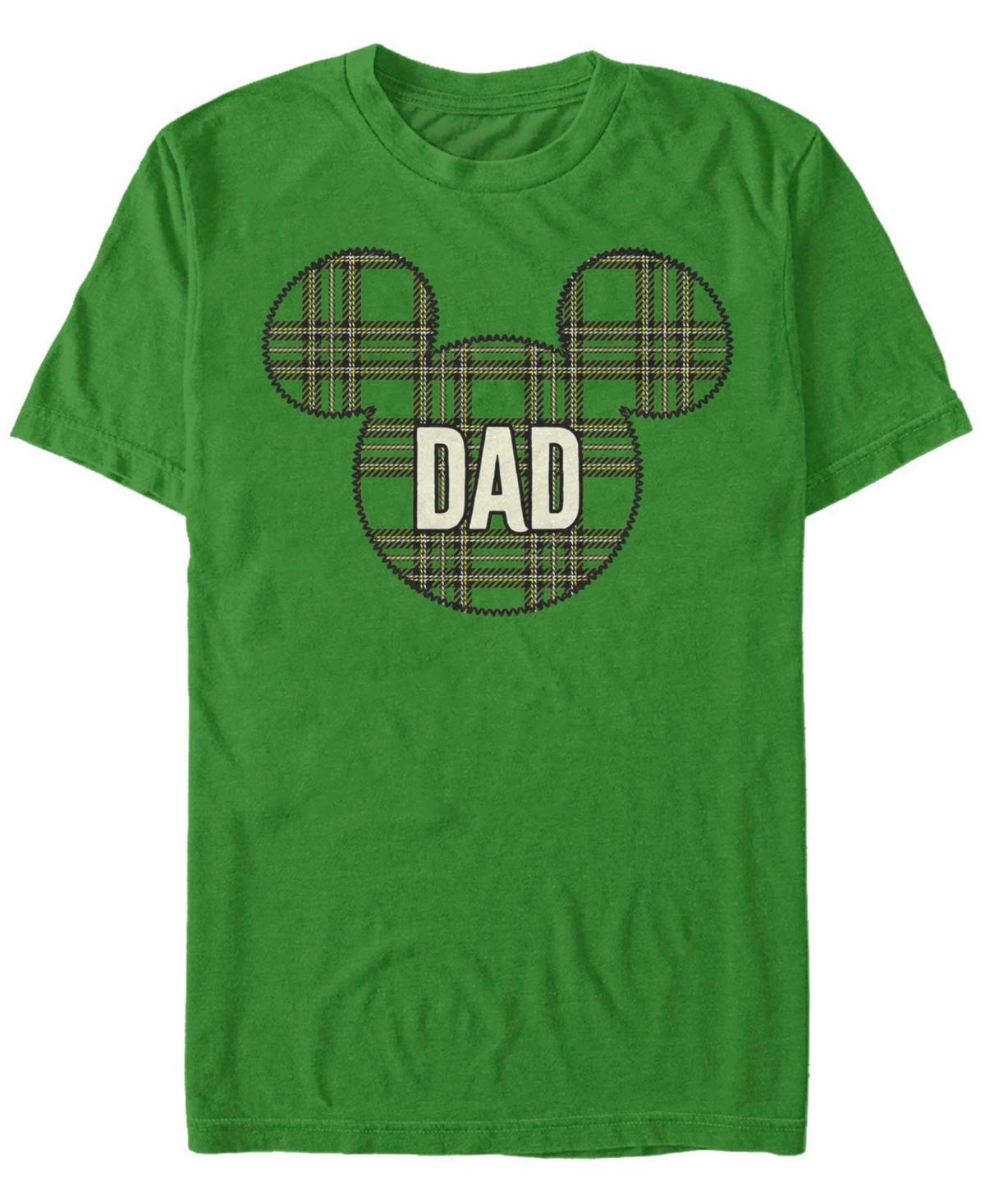 Disney's Mickey And Friends Christmas Plaid Mickey Dad Men's Tee, Size: XL, Kelly Product Image