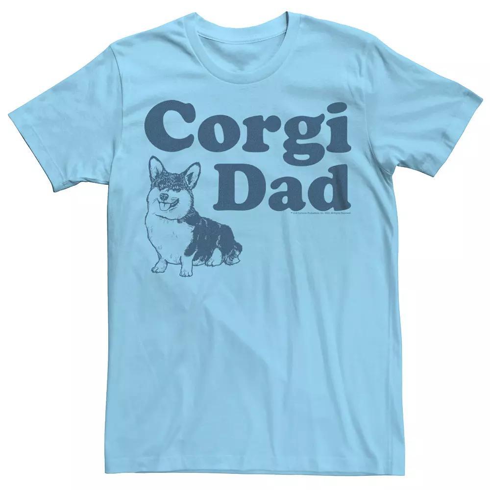 Men's Corgi Dad Dog Lover Graphic Tee, Size: Small, Light Blue Product Image
