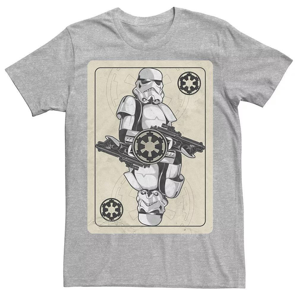 Men's Star Wars Stormtrooper Playing Card Tee, Size: XL, Athletic Grey Product Image