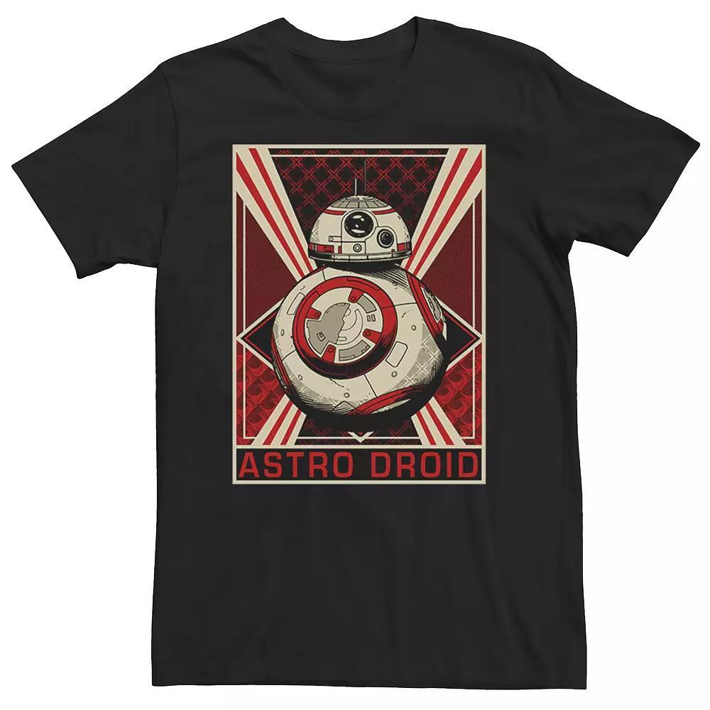 Big & Tall Star Wars The Force Awakens BB-8 Astro Droid Poster Tee, Men's, Size: 5XL, Black Product Image