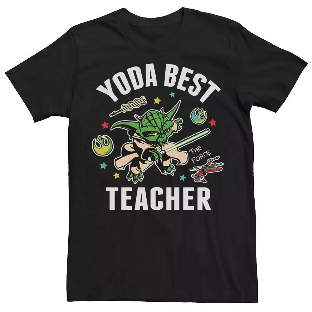 Men's Star Wars "Yoda Best Teacher" Homework Portrait Tee, Size: 3XL, Black Product Image